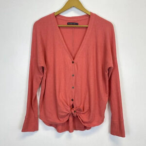 Abercrombie and Fitch Button Down Tie Boxy Top